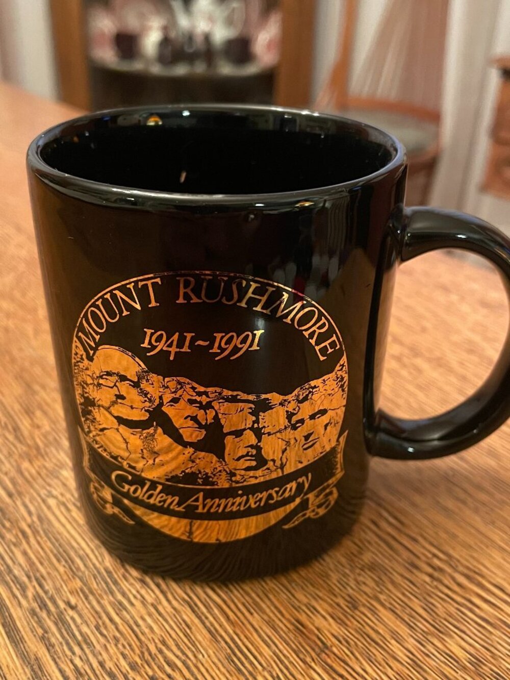 Vintage 1941-1991 50th Anniversary Mount Rushmore Souvenir Coffee Cup Mug 11 oz